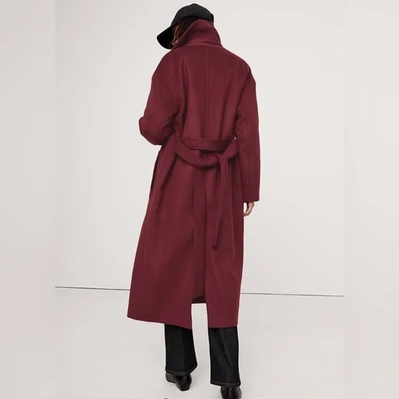 BANANA REPUBLIC OVERSIZED WOOL-CASHMERE WRAP COAT